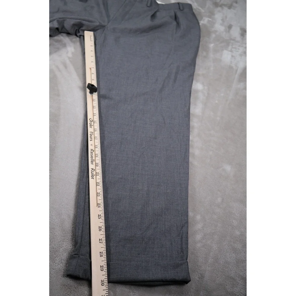 Lauren Ralph Lauren Pants Mens 42x30 Gray Dress Pants Pleated Cuffed Classic